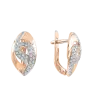 Artikelbild 1 des Artikels “Ohrhänger „Verschlungene Bänder mit Steinen“ aus 585 Bicolor-Gold mit Zirkonia, Höhe 16 mm “