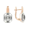 Product image 1 of the product “Earrings “Octagon with Stone Halo” in 585 Two-Tone Gold with Diamonds ”