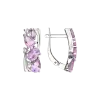 Artikelbild 1 des Artikels “Ohrringe „Amethyste in Reihe“ aus 925 Silber mit Zirkonia und Amethyst “