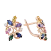 Product image 1 of the product “Earrings “Colourful Flower” in 585 Rose Gold with Cubic Zirconia ”