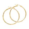 Artikelbild 1 des Artikels “Ohrringe „Creolen mit Diamantschliff“ aus 585 Gelbgold, Ø 32 mm “