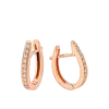 Product image 1 of the product “Earrings “Hoops with Stone Row” in 585 Rose Gold with Diamonds ”