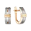 Product image 1 of the product “Earrings “Double Row” in 585 Two-Tone Gold with Diamonds ”