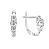 Artikelbild 1 des Artikels “Ohrringe „Drei Steine“ aus 585 Weißgold mit Zirkonia und Swarovski-Kristallen “