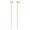Artikelbild 1 des Artikels “Ohrringe „Durchzieher mit Schmetterling“ aus 585 Rotgold “