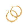 Artikelbild 1 des Artikels “Ohrringe „Gedrehte dicke Creolen“ aus 585 Gelbgold, Höhe 25 mm “