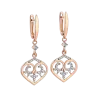Artikelbild 1 des Artikels “Ohrringe „Herz mit Ornament“ aus 585 Rotgold mit Brillanten “