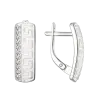 Product image 1 of the product “Earrings “Meander with Stone Row” in 925 Sterling Silver with Cubic Zirconia ”