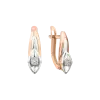 Artikelbild 1 des Artikels “Ohrringe „Navette mit Solitär“ aus 585 Bicolor-Gold mit Brillanten, Höhe 17 mm “