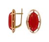 Product image 1 of the product “Earrings “Oval in Frame” in Gold-Plated 925 Sterling Silver ”