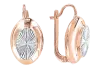 Product image 1 of the product “Earrings “Oval with Radiant Cut” in 585 Two-Tone Gold ”
