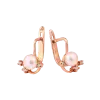 Product image 1 of the product “Earrings “Pearl with Stones” in 585 Rose Gold with Diamonds and Pearls ”