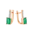 Artikelbild 1 des Artikels “Ohrringe „Rechteck-Stein“ aus 585 Rotgold mit Diamanten und Achat “