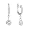 Artikelbild 1 des Artikels “Ohrringe „Rund hängend mit Steinreihe“ aus 925 Silber mit Zirkonia “
