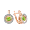 Artikelbild 1 des Artikels “Ohrringe „Runder Stein im Steinkranz“ aus 585 Rotgold mit Zirkonia “