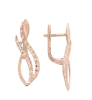Product image 1 of the product “Earrings “Diamond-Cut Loop” in 585 Rose Gold ”