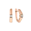 Artikelbild 1 des Artikels “Ohrringe „Schmal mit Solitär“ aus 585 Rotgold mit Brillanten “