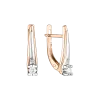 Artikelbild 1 des Artikels “Ohrringe „Schmal zulaufend mit Solitär“ aus 585 Bicolor-Gold mit Brillanten “