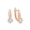 Product image 1 of the product “Earrings “Solitaire” in 585 Rose Gold with Cubic Zirconia and Pearls ”