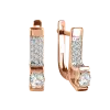 Artikelbild 1 des Artikels “Ohrringe „Solitär mit Pavé“ aus 585 Rotgold mit Zirkonia und Swarovski-Kristallen “