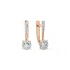 Product image 1 of the product “Earrings “Solitaire with Stone Row” in 585 Rose Gold with Diamonds ”