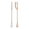 Product image 1 of the product “Earrings “Bar with Teardrop” in 585 Rose Gold with Diamonds and Diamonds ”