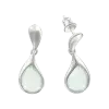 Product image 1 of the product “Earrings “Teardrop with Sweep” in 925 Sterling Silver with Quartz ”