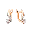 Artikelbild 1 des Artikels “Ohrringe „Unendlichkeit mit Solitär“ aus 585 Bicolor-Gold mit Brillanten “
