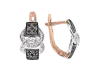 Product image 1 of the product “Earrings “Intertwined Rings” in 585 White Gold with Cubic Zirconia ”