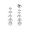 Product image 1 of the product “Stud Earrings “Hanging Row of Leaves” in 925 Sterling Silver with Cubic Zirconia ”