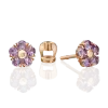 Product image 1 of the product “Stud Earrings “Flower” in 585 Rose Gold with Amethyst ”
