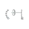 Product image 1 of the product “Stud Earrings “Arch with Balls” in 925 Sterling Silver with Cubic Zirconia ”