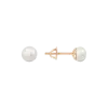 Product image 1 of the product “Stud Earrings “Single Pearl” in 585 Rose Gold with Pearls, Ø 6 mm ”