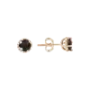 Product image 1 of the product “Stud Earrings “Small Round Garnet” in 585 Rose Gold with Cubic Zirconia and Garnet ”