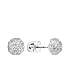 Product image 1 of the product “Stud Earrings “Ball with Stone Accents” in 585 White Gold with Diamonds ”
