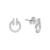 Artikelbild 1 des Artikels “Ohrstecker „Offener Ring mit Steinreihe“ aus 925 Silber mit Zirkonia “