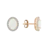 Artikelbild 1 des Artikels “Ohrstecker „Ovaler Opal mit Steinkranz“ aus 585 Rotgold mit Zirkonia und Opal “