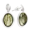 Artikelbild 1 des Artikels “Ohrstecker „Ovalstein hängend“ aus 925 Silber mit Labradorit “