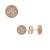 Product image 1 of the product “Stud Earrings “Round with Stone Accents” in 585 Rose Gold with Cubic Zirconia ”