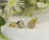 Artikelbild 1 des Artikels “Ohrstecker „Runde Scheibe mit Pavé“ aus 925 Silber vergoldet mit Zirkonia “
