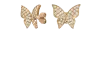Product image 1 of the product “Stud Earrings “Butterfly” in 585 Rose Gold with Cubic Zirconia, Height 8 mm ”