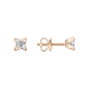 Product image 1 of the product “Stud Earrings “Solitaire” in 585 Rose Gold with Cubic Zirconia, Ø 4 mm ”