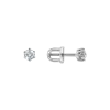 Product image 1 of the product “Stud Earrings “Solitaire” in 585 White Gold with Diamonds, Ø 4 mm ”
