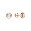 Artikelbild 1 des Artikels “Ohrstecker „Solitär in Perlrand-Fassung“ aus 585 Rotgold mit Brillanten “