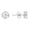 Product image 1 of the product “Stud Earrings “Solitaire in Bezel Setting” in 925 Sterling Silver with Cubic Zirconia, Ø 7 mm ”