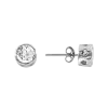 Product image 1 of the product “Stud Earrings “Solitaire in Bezel Setting” in 925 Sterling Silver with Cubic Zirconia, Ø 7 mm ”