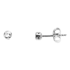 Product image 1 of the product “Stud Earrings “Solitaire in Bezel Setting” in 925 Sterling Silver with Cubic Zirconia, Ø 4 mm ”