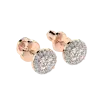 Product image 1 of the product “Stud Earrings “Solitaire with Stone Halo” in 585 Rose Gold with Diamonds ”
