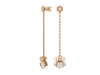 Product image 1 of the product “Stud Earrings “Spider on Chain” in 585 Rose Gold with Cubic Zirconia ”