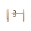 Artikelbild 1 des Artikels “Ohrstecker „Steg mit Steinreihe“ aus 585 Rotgold mit Zirkonia “